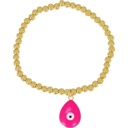 ZHINI New Charming Water Drop Pendant Bracelets for Women Boho Gold Beads Chain Bangle Bracelet Statement Jewelry 2021 pulseras