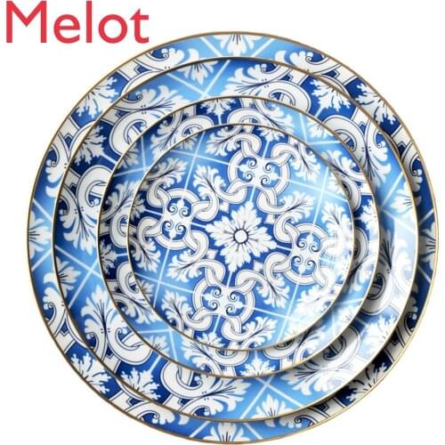 Wholesale ceramic tableware set of four European Phnom Penh bone china plate wedding home pasta plates