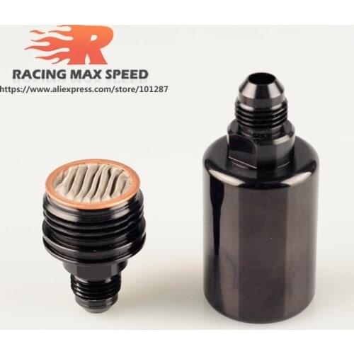 Wholesale High quality 31mm black fuel filter with 80 microns steel element and AN6 AN8 fittings FF-01