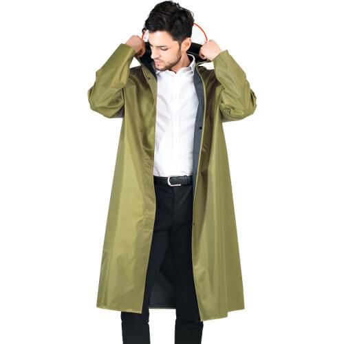 Canvas Raincoat Adult Siamese Long Raincoat Military Yellow Thickened Men Outdoor Labor Raincoat Poncho Rain Jacket Windbreaker
