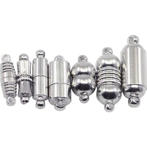 Stainless Steel Hanging Barrel, Hanging Clock, Barrel-shaped Screw Button, DIY Jewelry Accessories, Making Necklace Connectors C