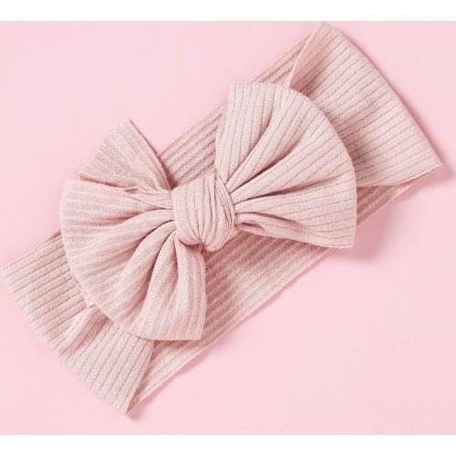 Bowknot Baby Headband Elastic Turban Nylon Hairband Knit Bows Headwear Baby Girls Headbands Newborn Hair Accessories 2021 Gifts