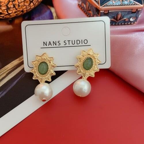 Fashion Retro Styles Elegant Earrings Imitated Pearls Drop Brincos Simple Classic Mujer Party Accessories