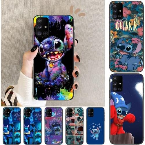 Stitch disney Phone Case Hull For Samsung Galaxy A50 A51 A20 A71 A70 A40 A30 A31 A80 E 5G S Black Shell Art Cell Cove