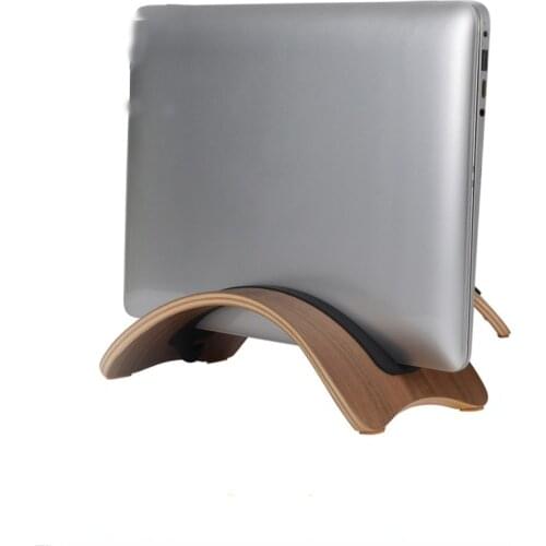 Vertical Tablet Samdi Natural Original Simple Wood Laptop iPad Desktop Stand Holder Display Stander for Apple Macbook Pro