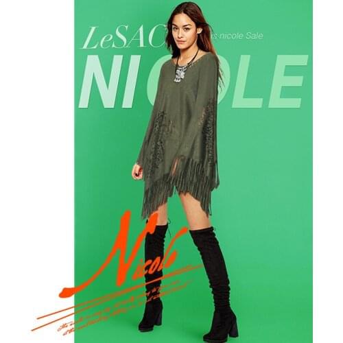 Vintage Port style design coat 2021 new womens wear spring and autumn hollow tassel suede loose cloak