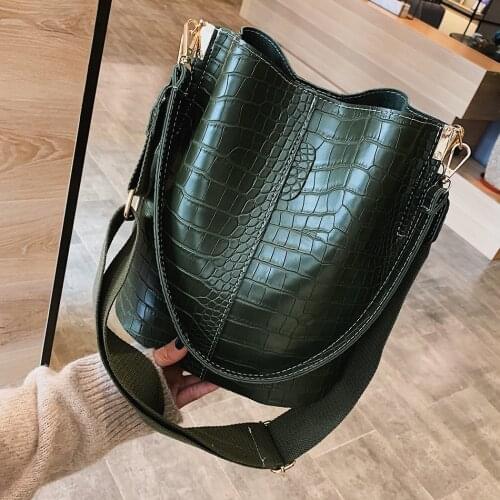 Crocodile Pattern PU Leather Womens Messenger Bag Purses and Handbags Luxury Designer 2021 Large Capacity ToteBag for Women Sac
