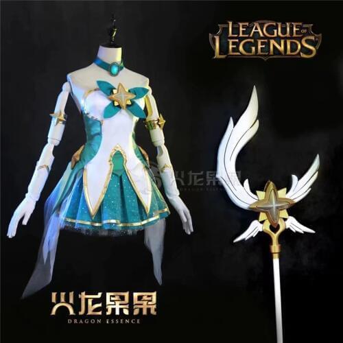 Game Cosplay LOL Star Guardian Magic girl Luminosity Soraka Cosplay Costume Women Dresses 2017 New Available Christmas Dress