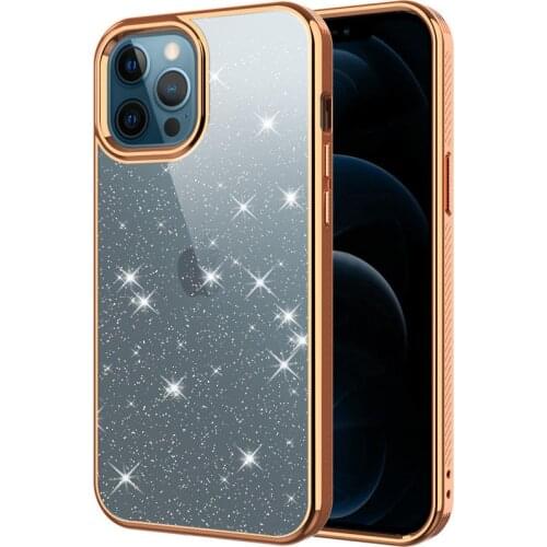 Plating Bumper Glitter Phone Case For iPhone 12Pro Max 12 12Mini 12 Pro Shockproof Armor Hard PC Back Cover For iPhone 12Pro 12