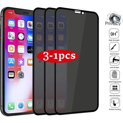 1-3PCS Best Privacy Tempered Glass Anti-spy Film for Iphone6 S 7 8 Plus X XS XR IPhone 12 11 Pro Max 12Mini Screen Protector