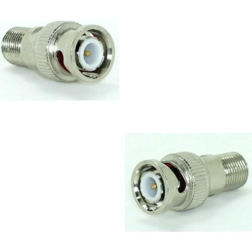 2 5 10pcs BNC Male to F Female Connector BNC Plug to F Type Female Jack Socket Adapter RF Coaxial Connector for CCTV Camera