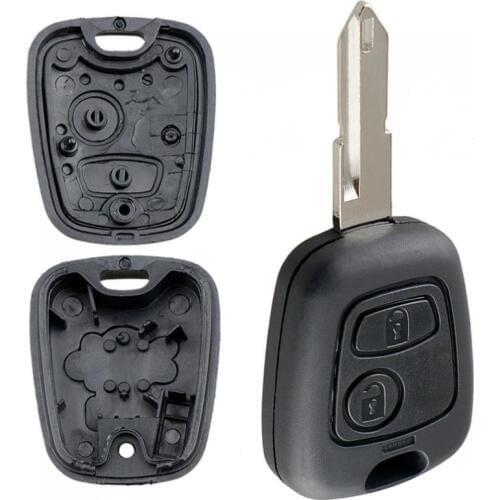 2 Buttons Car Remote Key Shell with 206 Blade Fit for Peugeot 106 206 306 406