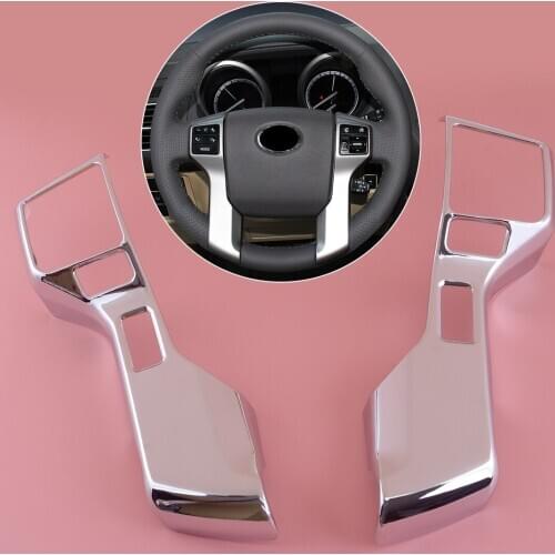 2Pcs Chrome Steering Wheel Cover Trim Fit for Toyota Tacoma 2016 2017 2018 2019 2020