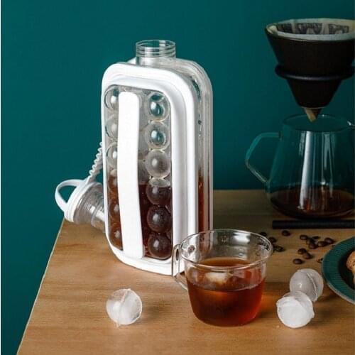 2 in 1 Ice Ball Maker Portable Ice Kettle Ice Cube Maker Form For Whiskey Cocktail DIY Round Ice Ball Party For Bar Kitchen Tool