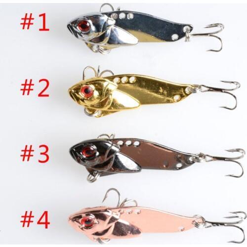 4pcs 5cm 10.8g hard metal blade vib fishing lures wobbler pike carp trout perch catfish fishing baits pesca fishing tackles