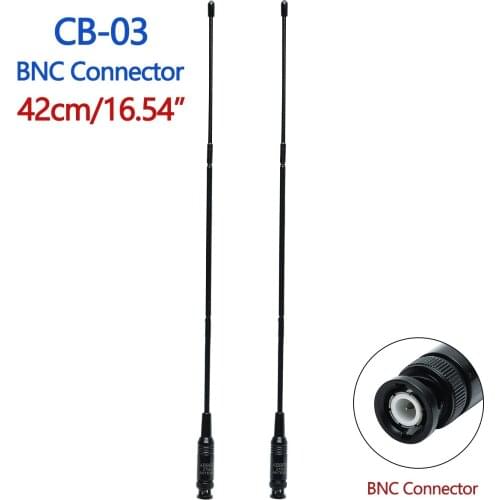 2PCS BNC Connector 27MHz Antenna Compatible with Two-Way Radio CB Portable Radio of Cobra Midland Uniden Anytone
