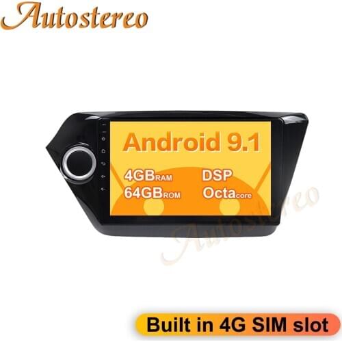 Android 9.1 DSP Car Radio Player Car GPS Navigation For KIA K2 RIO 2010-2016 Car Multimedia Player Head Unit Radio Tape Recorder