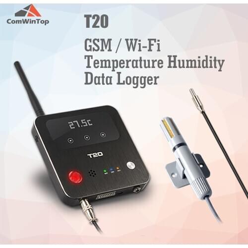 T20 Wireless Gsm 3g 4g Wifi Temperature Humidity Sensor Alarm Controller Data Logger