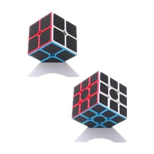 Cuberspeed Carbon Fiber 2x2 3x3 Speed Cube Bundle Set, Magic Cube Puzzle Toys Kids