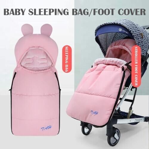 Baby Stroller Sleeping Bag Winter Warm Newborn Sleeping Bags Thicken Fleece Sleepsack Footmuff Foot Cover For Pram