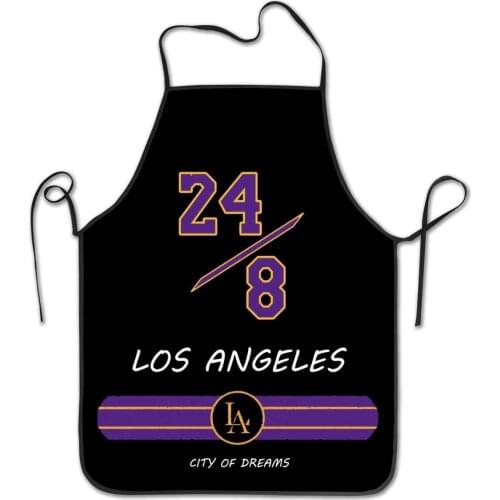 City of Dreams-Los Angeles Combined Logo Aprons 8 and 24 Kitchen Apron Durable Polyester with Adjustable Strap for Painting