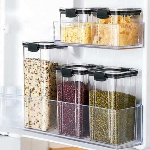 Sealed cans, transparent plastic kitchen snacks, dry goods storage tanks, food-grade fresh-keeping grains, household storage tan