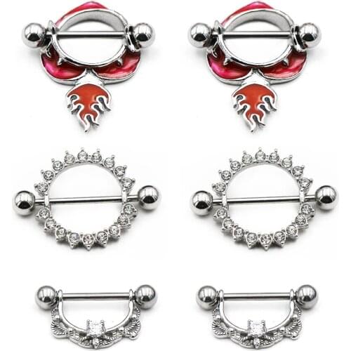 2pc Surgical Stainlessl Nipple Ring Jewelry l Nipple Jewelry Sexy Body Piercing Jewelry for Women