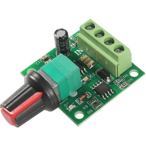 Aokin DC 1.8V -15V 2A 30W DC Motor Speed Controller PMW Module, Low Voltage Fan Speed Control Switch Adjustable Drive 5V 12V