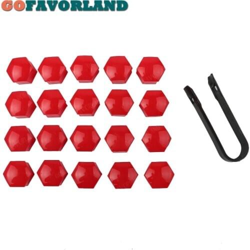 20x17mm Red Car Wheel Lug Bolt Nut Cover Cap Puller 321601173A 8D0012244A For Audi A4 A5 A7 A8 Q5 Q7 TT For VW Golf Jetta Passat