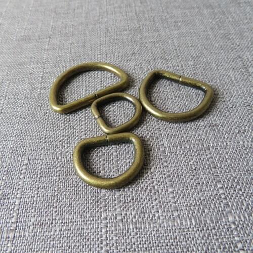 50 pcs 15mm 20mm 25mm 32mm metal clasp loop belt buckle D ring DIY bag pet dog collar leash harness sewing garment DIY accessory