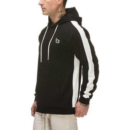 Mens Hoodies Spring Autumn Sportswear Long Sleeve Casual Hooded Coat Mens Brand Clothing leisure fitness black gray jacket