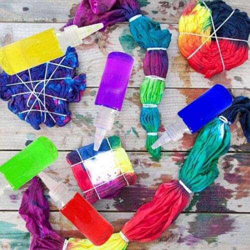 5 Colors Tie Dye Kit Non-toxic Cotton Linen Clothing Dyes DIY Garment Graffiti Fabric Textile Paint Arts Clothes Dyes Paint Tool