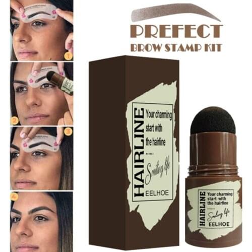 One Step Brow Stamp Kit Professional Eyebrow Stamp Shaping Makeup Set with24 pcs Reusable Eyebrow Stencils