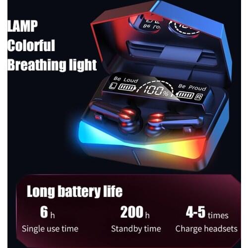 M28 TWS Low Latency Earbuds Gaming Earphones Touch Control Bluetooth 5.1 Wireless Headphones with Mirror Screen Mini LED Display