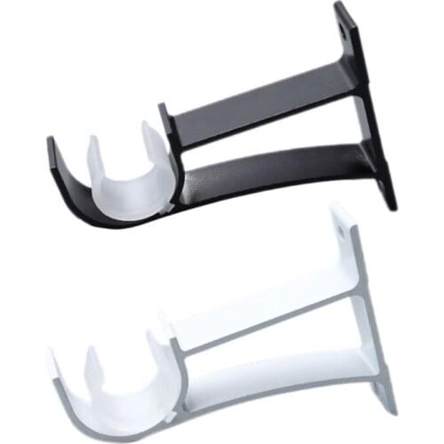 OOTDTY 4pcs/set Curtain Rod Brackets Hook Hanger Support Holder Ceiling Mounted Home Decor