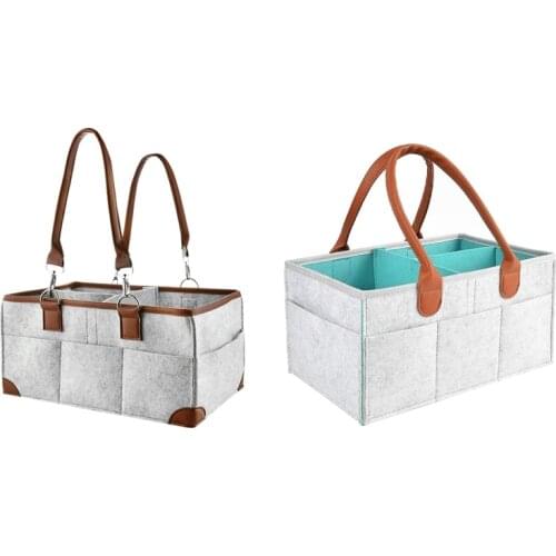 Baby Diaper Caddy Organizer Portable Nursery Diaper Storage Bin with Baby Diaper Caddy Storage Basket Bag