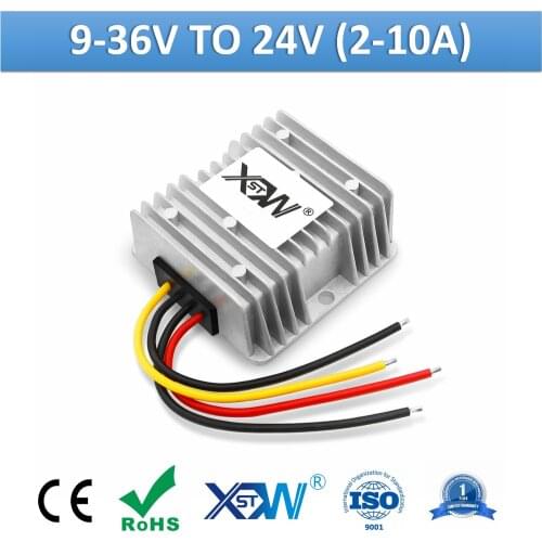 XWST 9-36V 12V 24V To 24V 2A 3A 5A 8A 10A DC To DC Step Up Down Power Converter Aluminum Shell 24volts Voltage Regulator