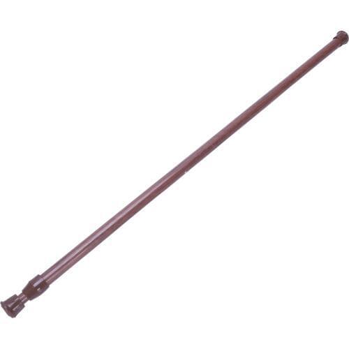 Promotion! High Carbon Steel Extendable Telescopic Spring Loaded Net Voile Tension Curtain Rail Pole Rods,55~90Cm,Wood color