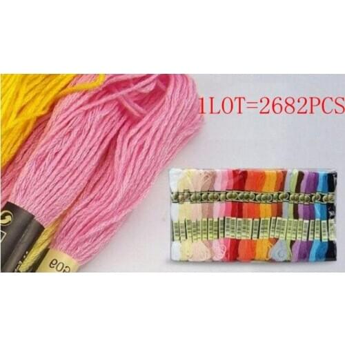 Factory Direct Sell Cross Stitch Thread Similar DMC Thread 1Lot=2682Pieces Embroidery Thread Free Shipping