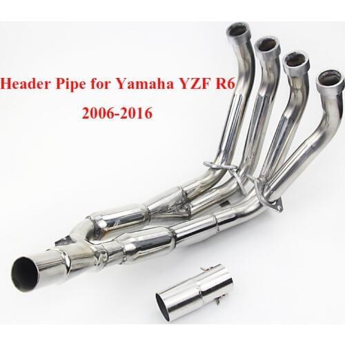 R6 Motorcycle Exhaust Tip Muffler Header Pipe Link Connector Tube Slip on Exhaust System for Yamaha YZF R6 YZF-R6 2006-2019