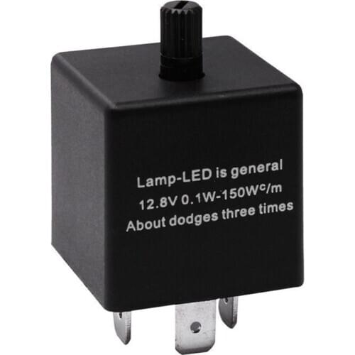 Adjustable Frequency Flashers Car Motorcycle Universal Waterproof Relay With LED Turn Signal Light