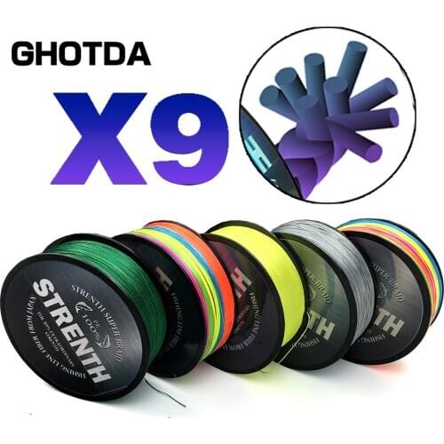 GHOTDA Braided Fishing Lines PE 300M 4 Strand 8 Strand 9 Strand Weaves Multifilament Fishing Rope