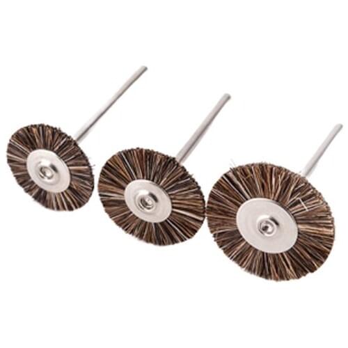 50PCS Dental Polishing Beauty Horse Hair Brush For dental denture polishing Polishers Rotary Dentist tools 3 size