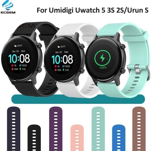 Silicone wrist strap for Umidigi Urun smart watch accessories replacement wristband for Umidigi Uwatch 2S bracelet strap loop