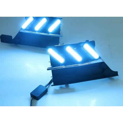 RQXR LED daytime running light with streaming turn signal for Skoda Superb 2013-2015