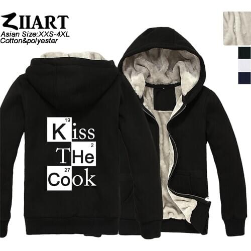 BREAKING BAD Bee Vamonos Pest Kiss The Cook CRAZY MOTHER TESTED Girls Woman Full Zip Winter Plus Velvet Parkas ZIIART