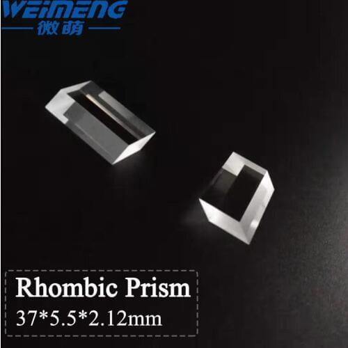 Weimeng rhombic prism laser lens 37*5.5*2.12mm H-K9L optical glass material for laser cutting welding marking machine