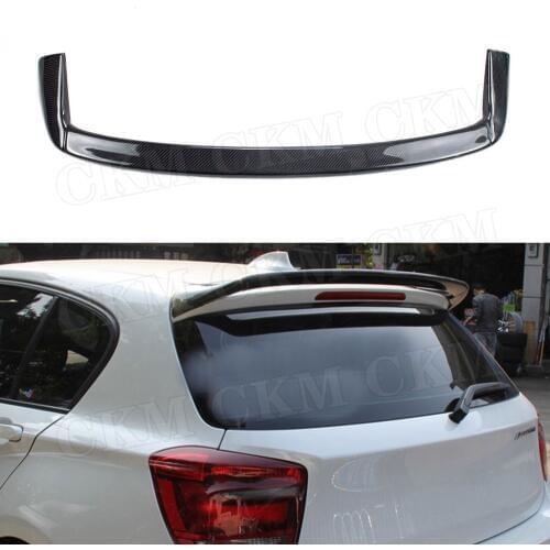 1 Series Carbon Fiber Rear Roof Spoiler Window Wings Sticker For BMW F20 116i 120i 118i M135i 2012 - 2018 A Style FRP Winglet