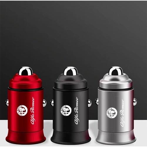 3.1A Dual USB Mobile Phone Fast Charger Car Charger Tablet Charger Adapter For Alfa Romeo Giulietta Spider Mito 147 156 159 166