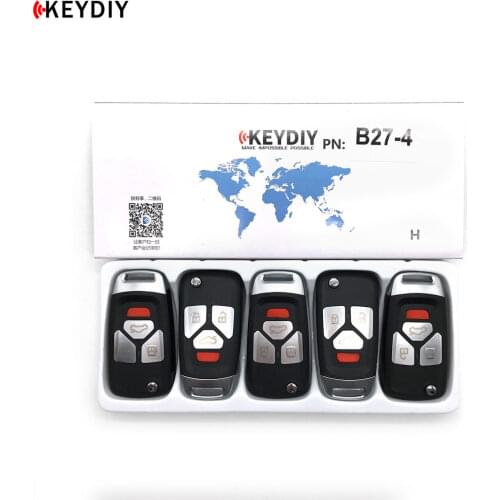 KEYDIY 3/4 Buttons KD MINI B27-3/4 For KD900/KD-X2/URG200 Key Programmer B Series Remote Control,5pcs/lot